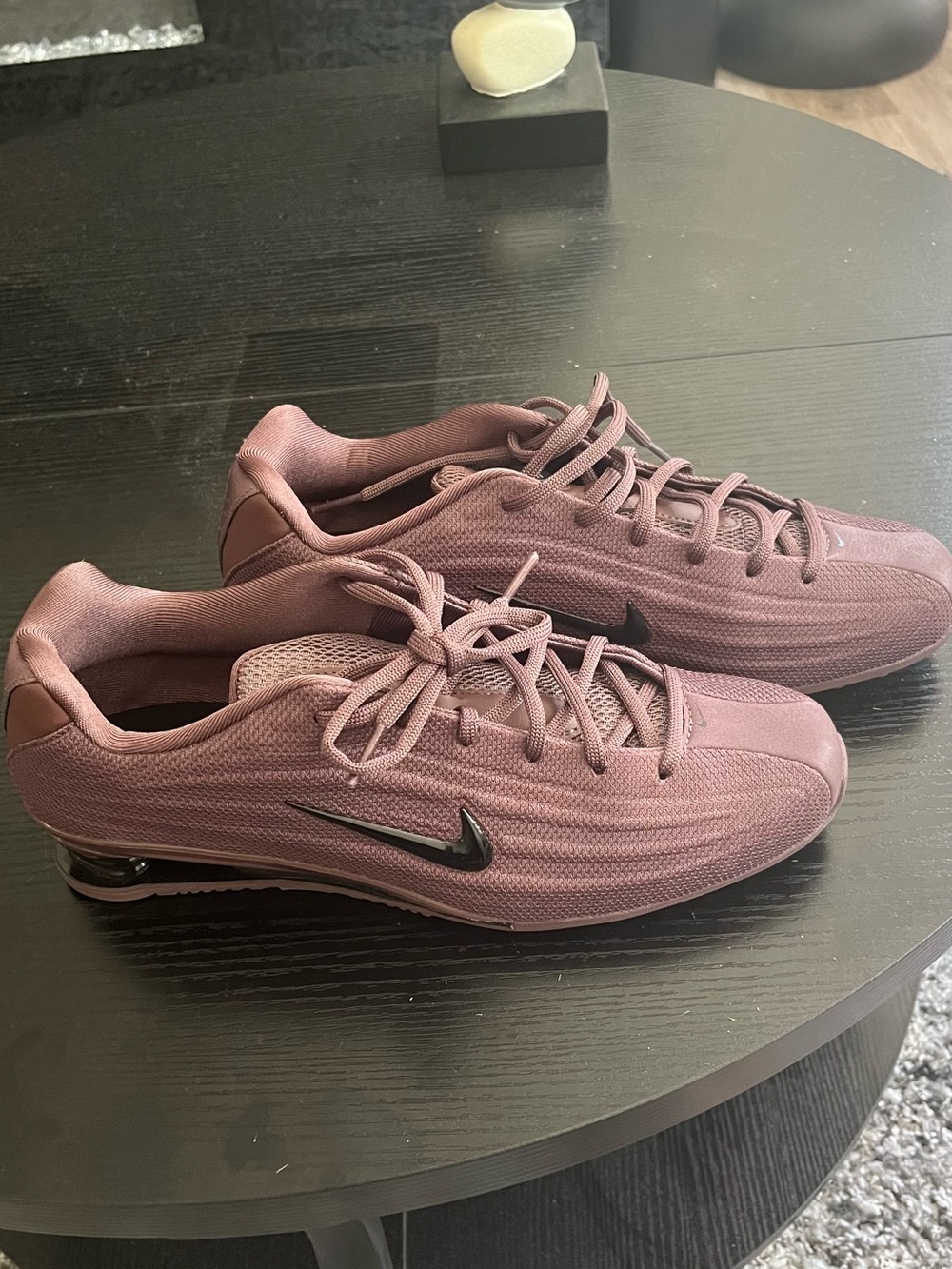 Nike Pink Mesh Sneakers with Black Swoosh